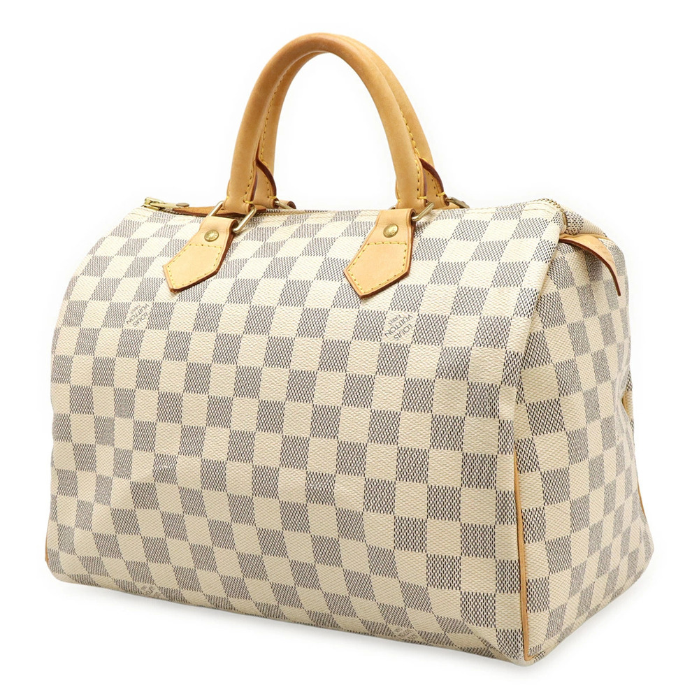 LOUIS VUITTON Damier Azur White Speedy Handbag Boston Bag - Picture 2 of 9